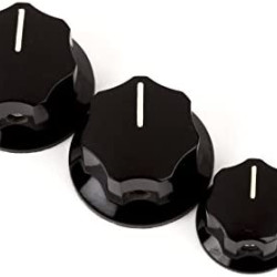 Fender Jazz Bass Knobs Black Set (3 PZ)