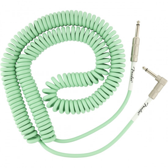 Fender Original Series Coil Cable Straight-Angle 30'(9m) Surf 
Green