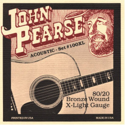 JOHN PEARSE 100XL ACOUSTIC GUITAR STRING SET 10-47 80/20 BRONZE JOHN PEARSE 100XL ACOUSTIC GUITAR STRING SET 10-47 80/20 BRONZE