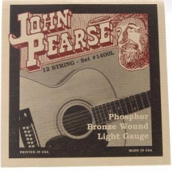 JOHN PEARSE 1400L 12 ACOUSTIC GUITAR STRINGS SET 10-47 PHOSPHOR BRONZE JOHN PEARSE 1400L 12 ACOUSTIC GUITAR STRINGS SET 10-47 PHOSPHOR BRONZE