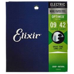 ELIXIR 19002 OPTIWEB ELECTRIC STRINGS SET 09-42 ELIXIR 19002 OPTIWEB ELECTRIC STRINGS SET 09-42