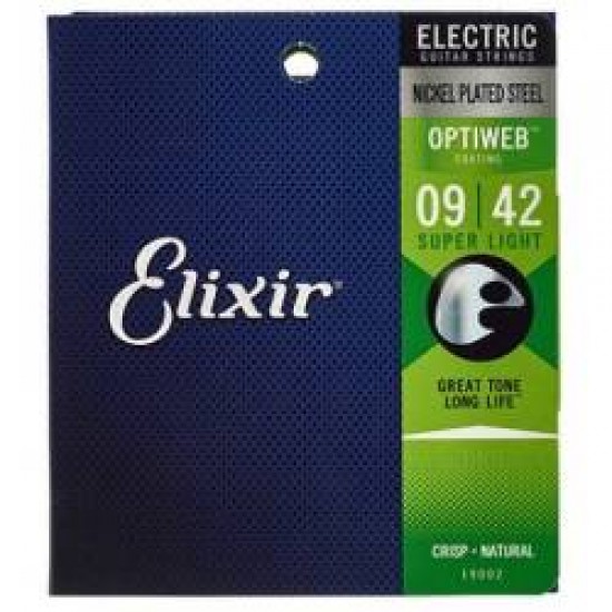 ELIXIR 19002 OPTIWEB ELECTRIC STRINGS SET 09-42