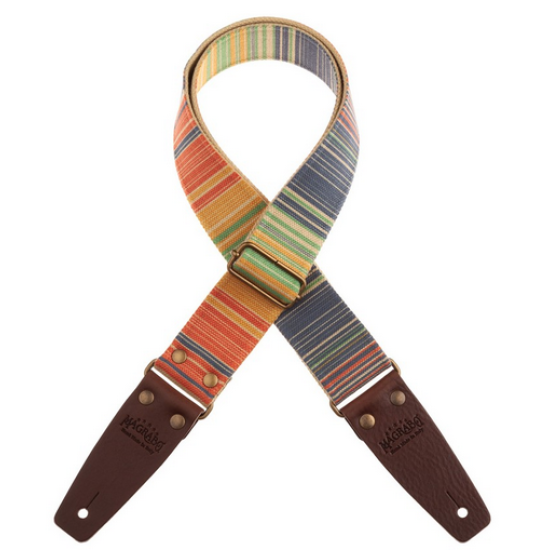 Magrabò Stripe SC Retrò Rainbow 5 cm terminali Marrone fibbia Ottone Magrabò Stripe SC Retrò Rainbow 5 cm terminali Marrone fibbia Ottone