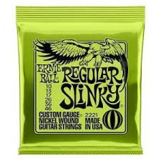 ERNIE BALL 2221 Regular Slinky ELECTRIC GUITAR STRINGS SET 10-46