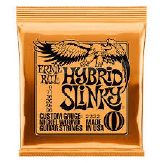 ERNIE BALL 2222 Hybrid Slinky ELECTRIC GUITAR STRINGS SET 09-46