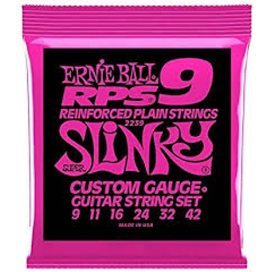 ERNIE BALL 2239 RPS Slinky Reinforced Plain Strings SET 09-42