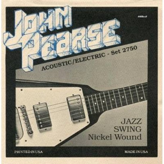 John Pearse 2750 Electric Guitar Strings Set 12-52 Nickel Wound
