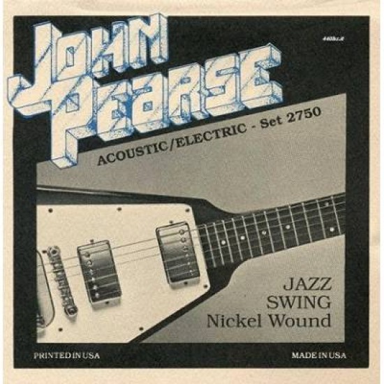 John Pearse 2750 Electric Guitar Strings Set 12-52 Nickel Wound John Pearse 2750 Electric Guitar Strings Set 12-52 Nickel Wound