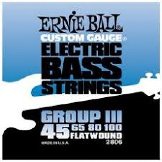 ERNIE BALL 2806 ELECTRIC BASS STRINGS SET 45-100 FLATWOUND