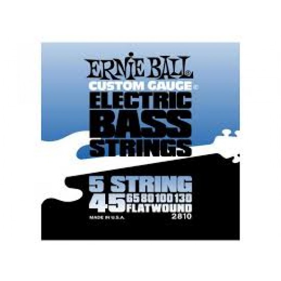 Ernie Ball 2810 Bass Strings Set 45-130 Flatwound Ernie Ball 2810 Bass Strings Set 45-130 Flatwound