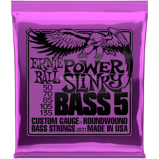 Ernie Ball 2821 Power Sliny Bass 5 Strings Set 50-135