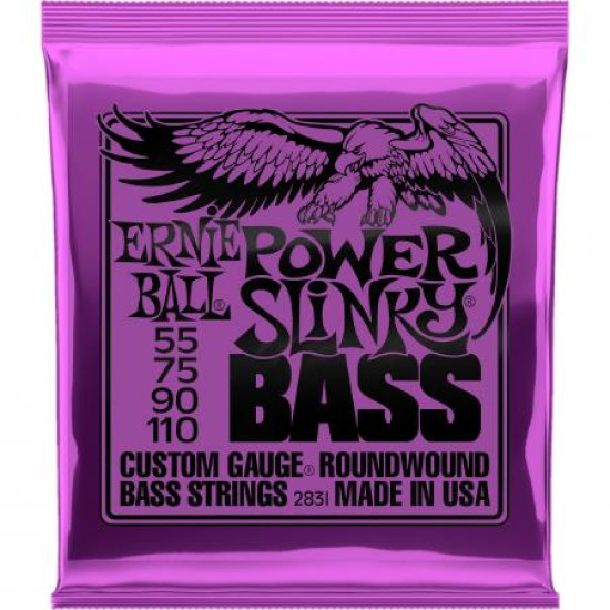 ERNIE BALL 2831 POWER SLINKY - Bass Set Strings 55-110