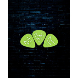 Fender 351 Shape Glow in the Dark Picks Pack - Mixed Sizes Fender 351 Shape Glow in the Dark Picks Pack - Mixed Sizes