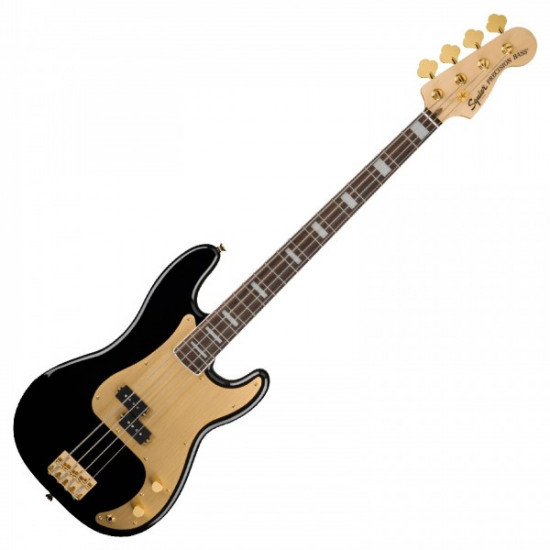SQUIER BY FENDER 40Th ANNIVERSARY GOLD EDITION PRECISION BASS BLACK