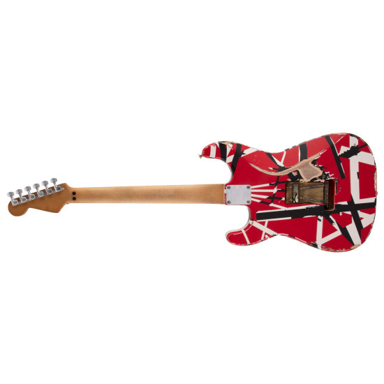 EVH FRANKIE STRIPED SERIES RED / WHITE / BLACK STRIPES RELIC