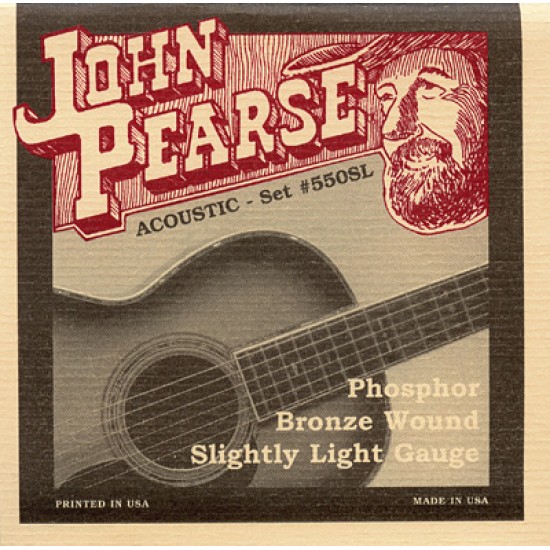 JOHN PEARSE 550SL ACOUSTIC GUITAR STRING SET 11-50 PHOSPHOR BRONZE