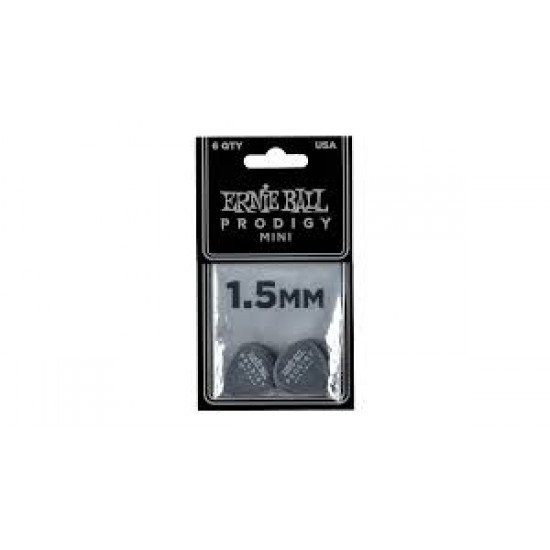 ERNIE BALL 9200 PRODIGY PICK MINI 1.5 GREY 6 PZ