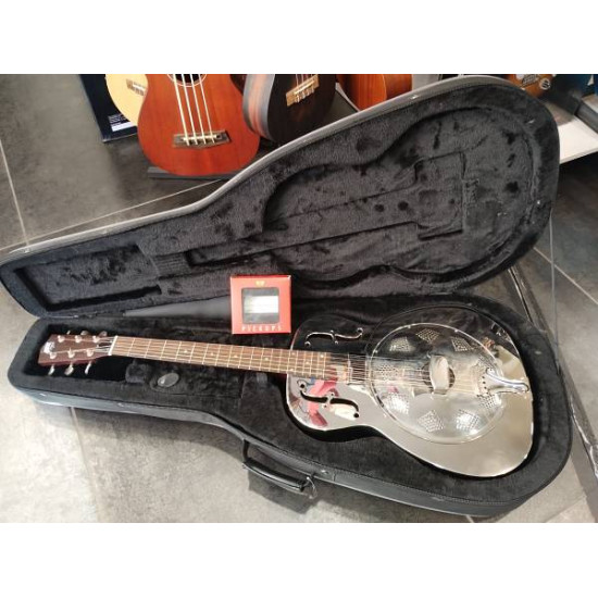 Recording King RM-998-R chitarra resofonica con Lace pick-up e astuccio 2nd