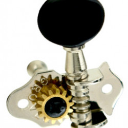 Grover 9NB Set Meccaniche Sta-Tite per Ukulele - Nickel - Bottone Nero Grover 9NB Set Meccaniche Sta-Tite per Ukulele - Nickel - Bottone Nero