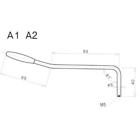 Gotoh A1C Leva tipo Strato - per ponti GE101T/GE102T - Cromata -