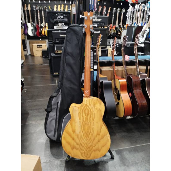 Dean EQABA GN Exotica quilt ash gloss natural 2nd - Acoustic Bass w/Bag