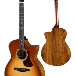 Eastman AC222CE Deluxe Acoustic Electrified Guitar - Gold Burst - w/Case