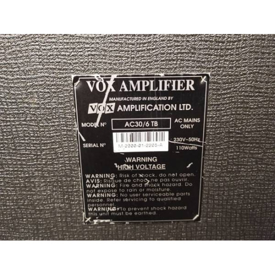 VOX AC30/6 TB Blue Alnico 2nd - Made in England VOX AC30/6 TB Blue Alnico 2nd - Made in England