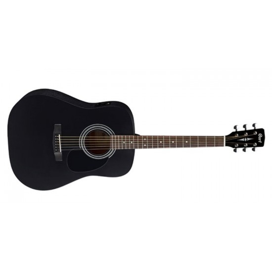 CORT AD810-E Chitarra Acustica elettrificata - BLACK SATIN - con BORSA