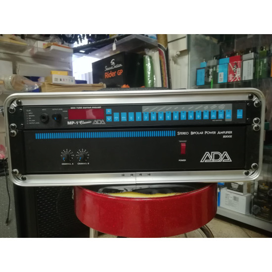 ADA MP-1 Classic Midi Tube Guitar Preamp + ADA B200S Stereo Bipolar Power Amp + Flightcase 3U 2nd - SOLD!