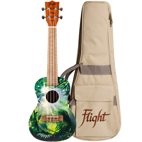 Flight AUC33 Art Concert Ukulele w/bag - Jungle