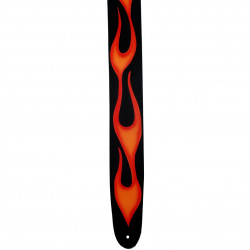 D'ANDREA AIRBRUSHED FLAMES - TRACOLLA IN PELLE