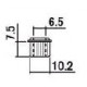 Hosco - Set 6 boccole adattatore meccaniche - Nickel