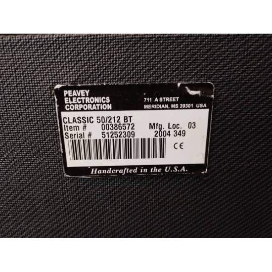 Peavey Classic 50 212 BT 2nd - Made in USA Peavey Classic 50 212 BT 2nd - Made in USA