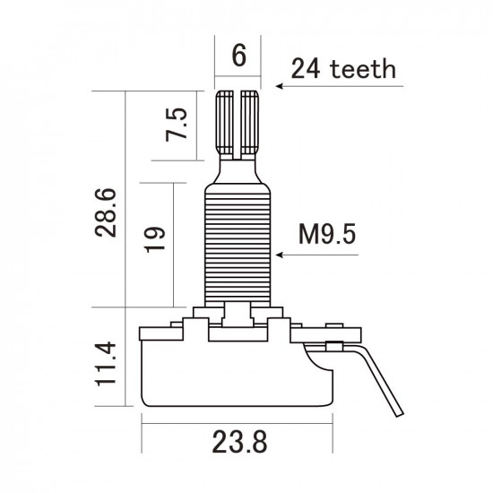 CTS-A500-L - Potenziometro Audio 500K - Long Shaft