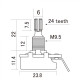 CTS-A250-R Potenziometro 250K Audio/Log. - Regular Shaft