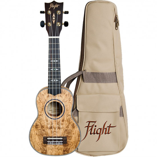 Flight DUS410 Quilted - Ukulele Soprano con Borsa