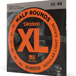 D'addario EHR310 Corde per chitarra elettrica Half Rounds 10-46 D'addario EHR310 Corde per chitarra elettrica Half Rounds 10-46