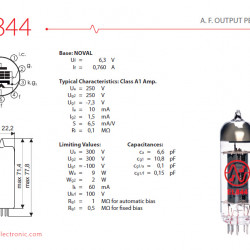 JJ Electronic EL844 - 6BQ5 Valvola Finale
