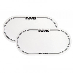 EVANS EQ-PC2 DRUM PATCH DOUBLE PEDAL WHITE 2 PIECES