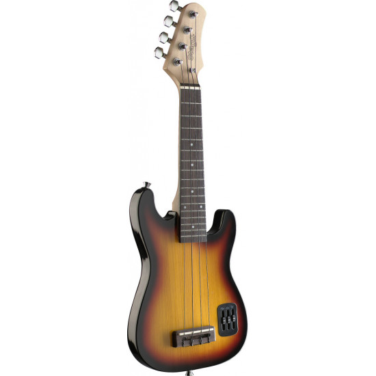 Stagg EUK S-SB Ukulele elettrico Stratocaster Style con Borsa