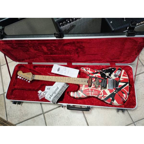 EVH FRANKIE RED / WHITE / BLACK Stripes Relic w/CASE 2nd - SOLD! EVH FRANKIE RED / WHITE / BLACK Stripes Relic w/CASE 2nd - SOLD!