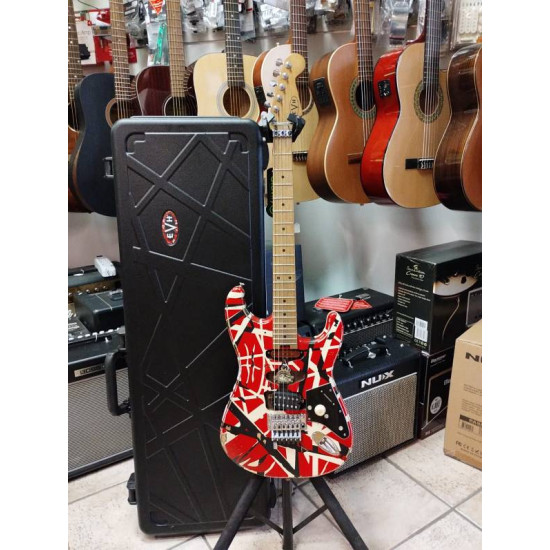 EVH FRANKIE RED / WHITE / BLACK Stripes Relic w/CASE 2nd - SOLD! EVH FRANKIE RED / WHITE / BLACK Stripes Relic w/CASE 2nd - SOLD!