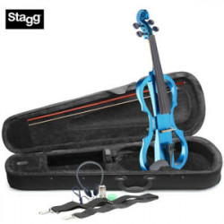 Stagg EVN 4/4 MBL Violino elettrico con astuccio e archetto