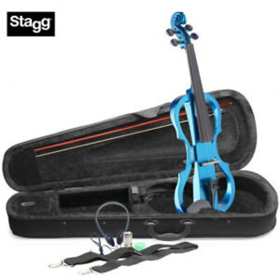 Stagg EVN 4/4 MBL Violino elettrico con astuccio e archetto Stagg EVN 4/4 MBL Violino elettrico con astuccio e archetto