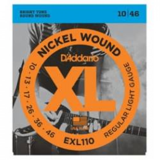 D'ADDARIO EXL110 ELECTRIC GUITAR STRINGS SET 10-46