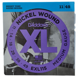 D'ADDARIO EXL115 ELECTRIC GUITAR STRINGS SET 11-49 D'ADDARIO EXL115 ELECTRIC GUITAR STRINGS SET 11-49