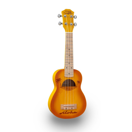 SOUNDSATION MAUI ETCHED S-YW UKULELE SOPRANO CON BORSA