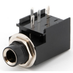 Jack, mono, Fender style, input w/switch, pc mount