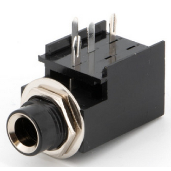 Jack, mono, Fender style, input w/switch, pc mount