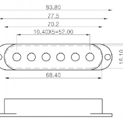Parts Planet G 1130 WH - Copri pick up single coil in plastica - Bianco
